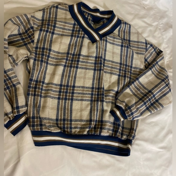 Women's Navy and Brown Jumper - Picture 1 of 3